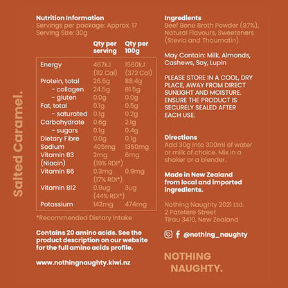Nothing Naughty | Bone Broth Protein Powder - 500g Jar
