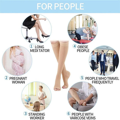 Compression Socks Medical Prevent Varicose Veins Toeless