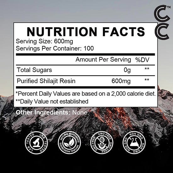 Pure 100% Organic Shilajit liquid Supplements